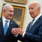 Le président américain Joe Biden rencontre le Premier ministre israélien Benjamin Netanyahu dans le bureau ovale de la Maison Blanche le 25 juillet 2024 à Washington, DC